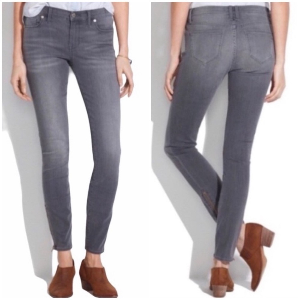 Silence and noise twig high rise whiskered skinny cigarette  jeans grey. Size 27